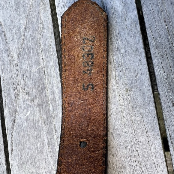 Vtg 90's Brighton Oval Sunflower Concho Belt S Brown Leather Floral Boho Cowgirl - Picture 9 of 15